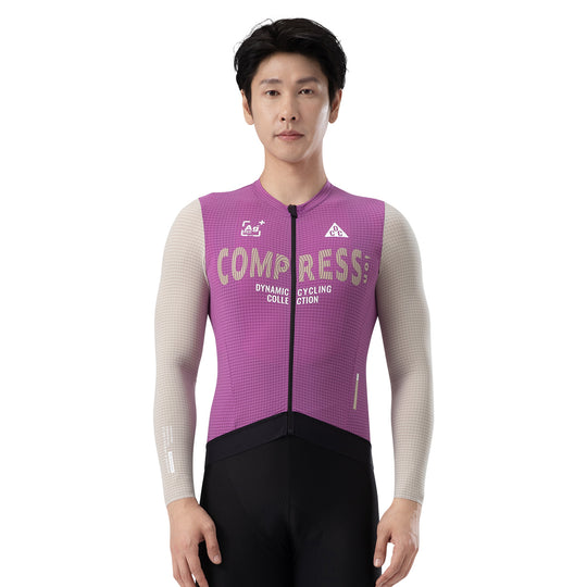 COMPRESS Men's Elite LS Jersey Bright Purple DCCM240619