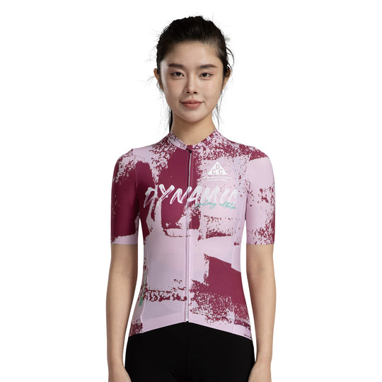 ART BRUSH Women's Level Pro Air Short Sleeve Jersey Brownish Red DCCF250104