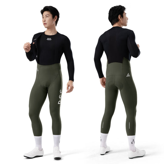 LINGYUE Winter Bib Tights for Men Army Green DCCT250215