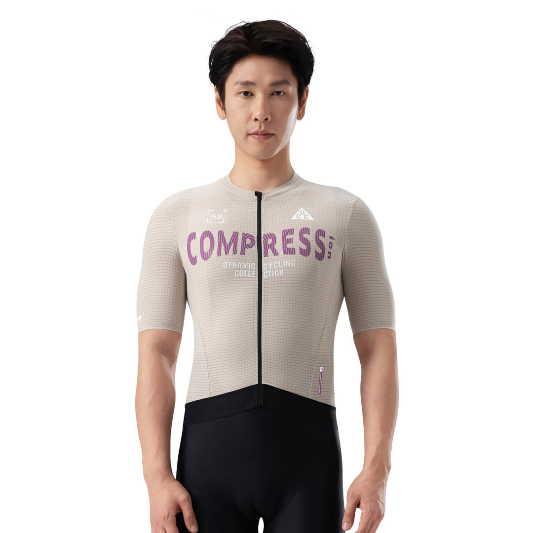 COMPRESS Men's Elite SS Jersey Milk Grey DCCM240929
