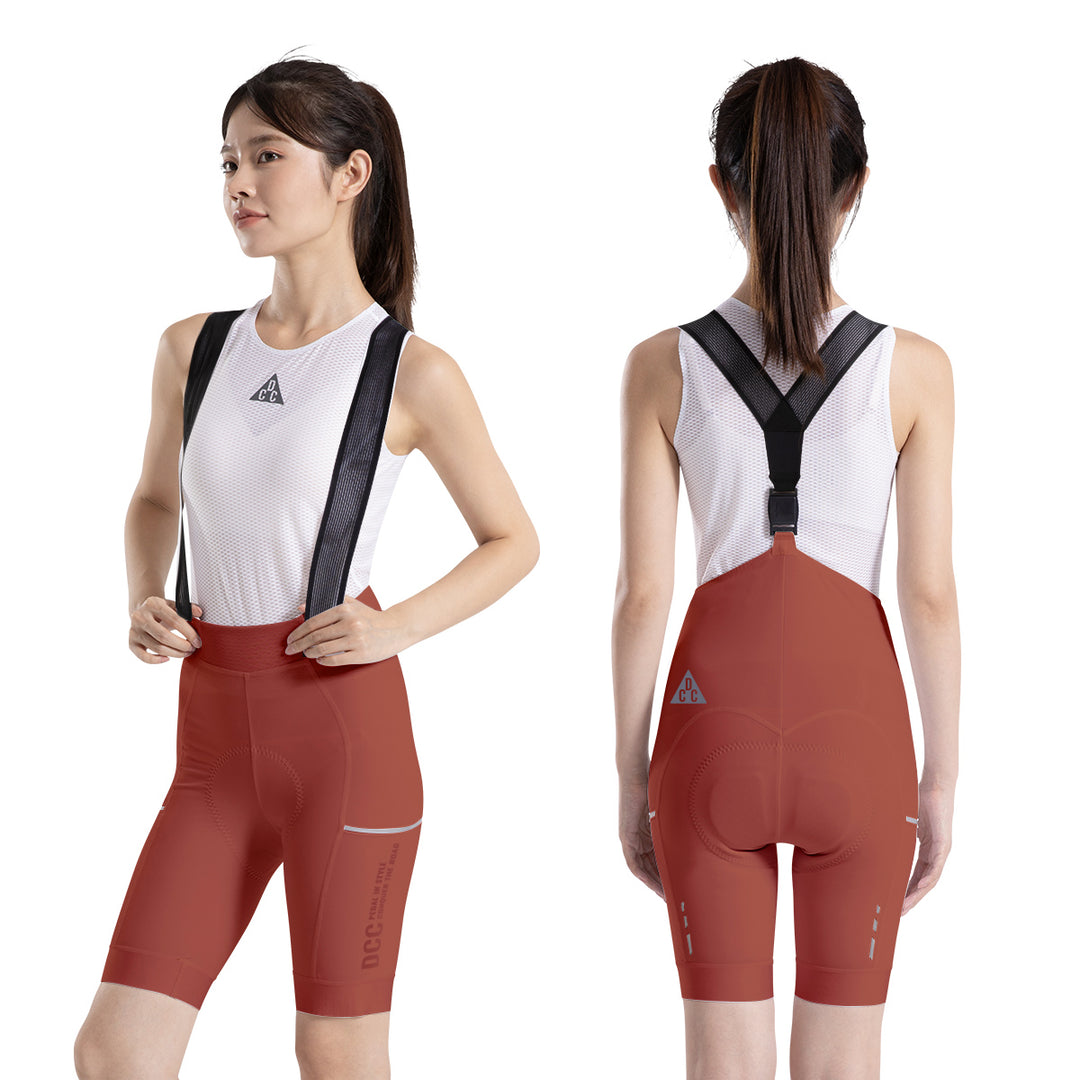Women FIDLOCK Bib Shorts Red DCCW240523