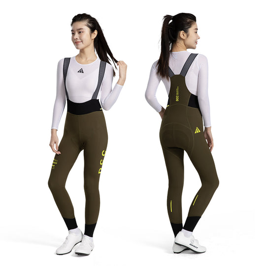 QINGYUN Womens' Performance Bib Tights Ink Green DCCW240926