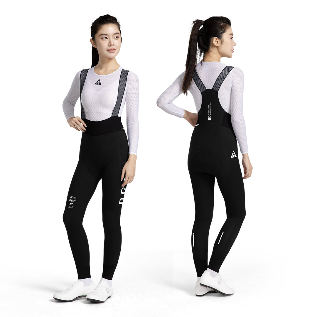 QINGYUN Womens' Performance Bib Tights Black DCCW240926