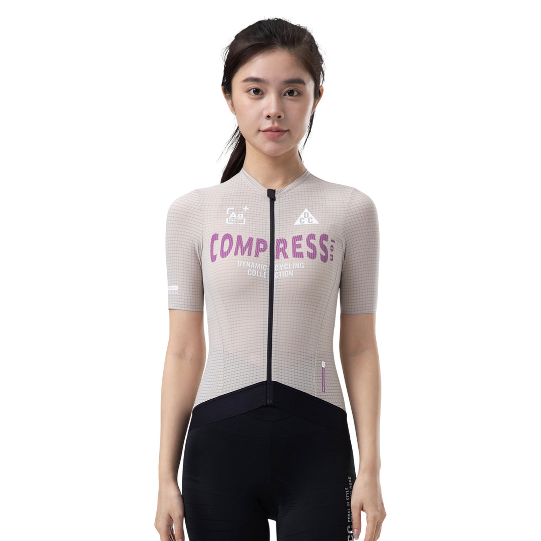 COMPRESS Women's ELITE SS Jersey Milk Grey DCCF240929