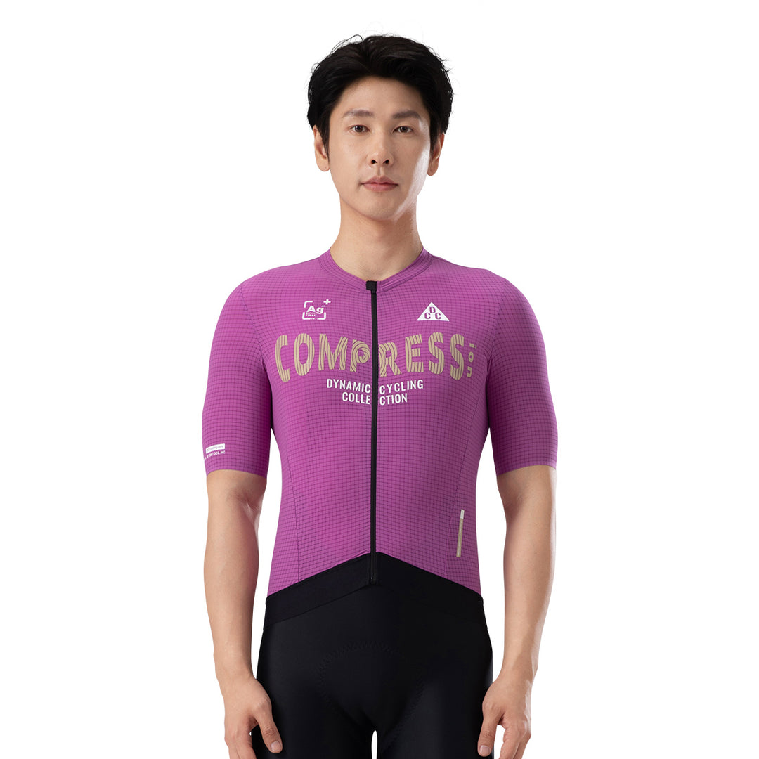 COMPRESS Men's Elite SS Jersey Milk Bright Purple DCCM240929