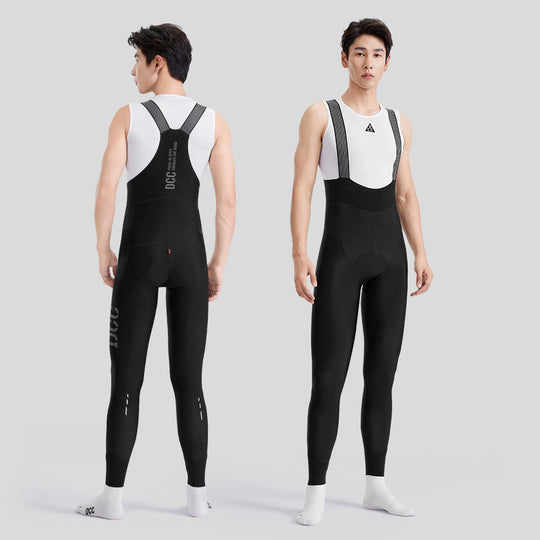 QINGYUN Mens' Performance Bib Tights Black  DCCT240507