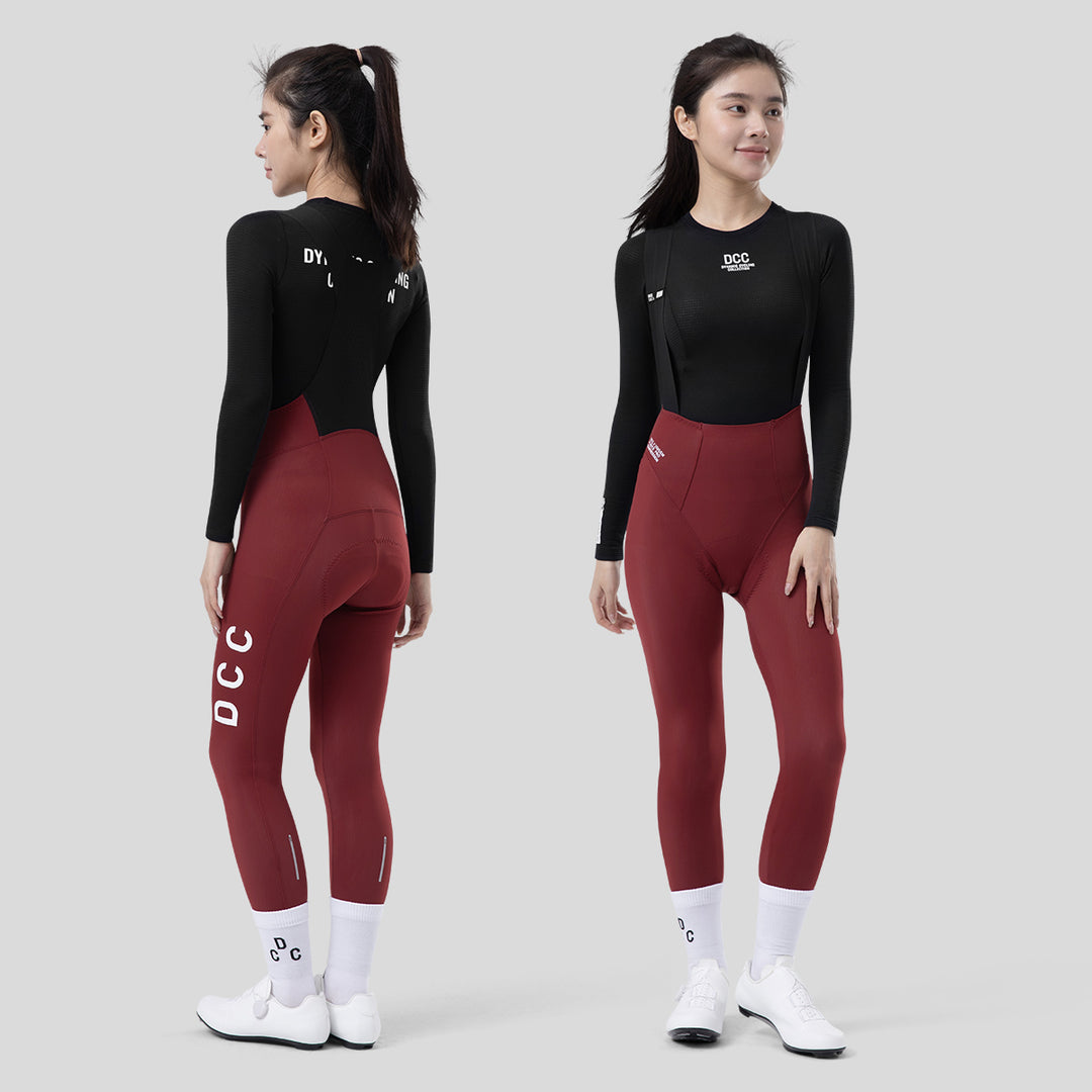 LINGYUE Winter Bib Tights for Women Black DCCW250214