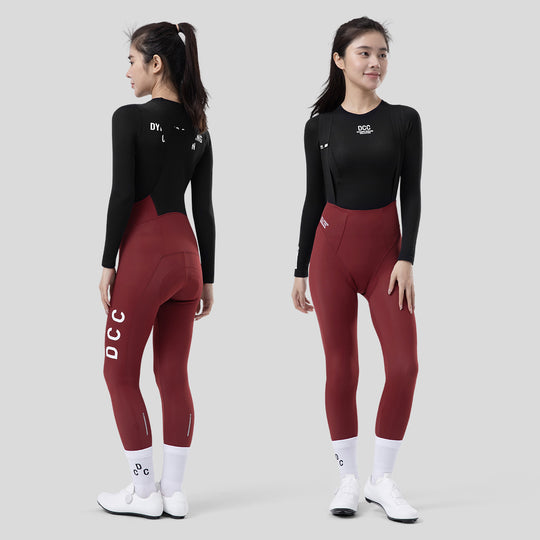 LINGYUE Winter Bib Tights for Women Black DCCW250214