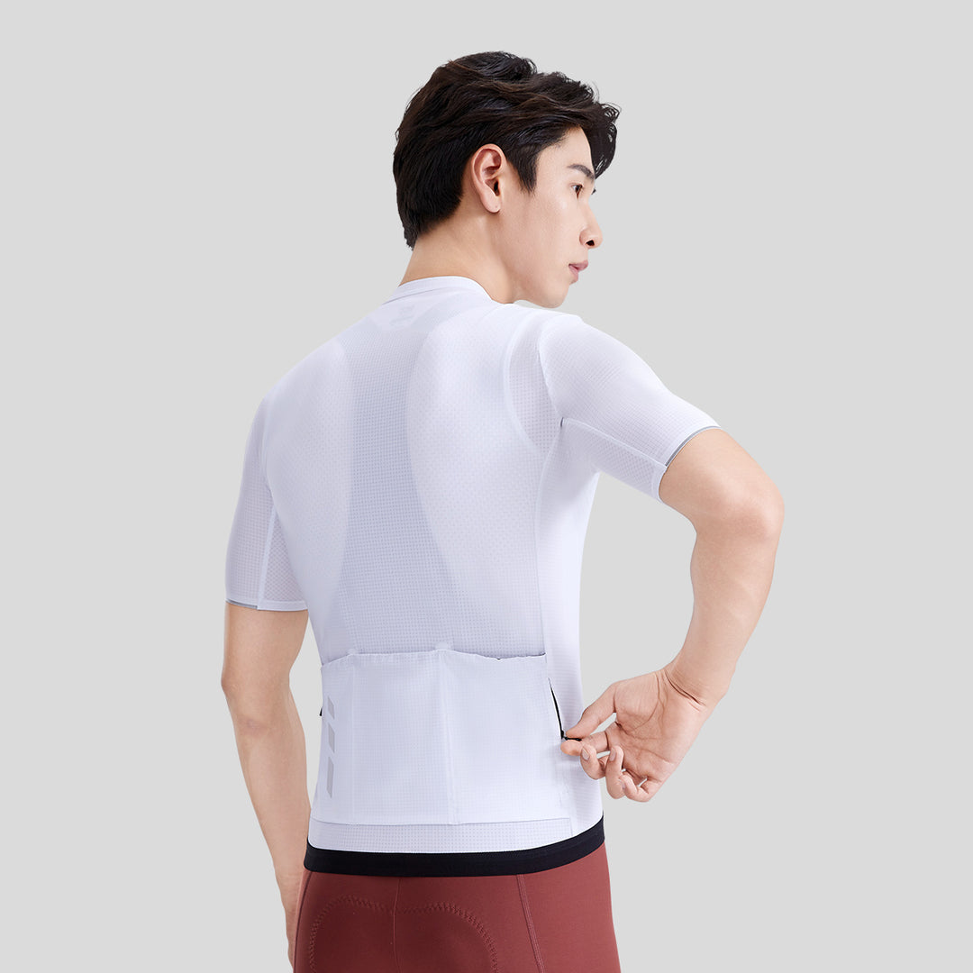 SUXUAN Short Sleeves for Men White DCCM240412