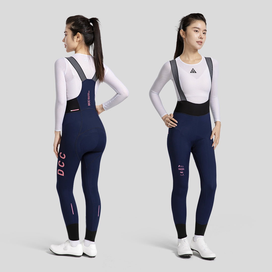 QINGYUN Womens' Performance Bib Tights Black DCCW240926