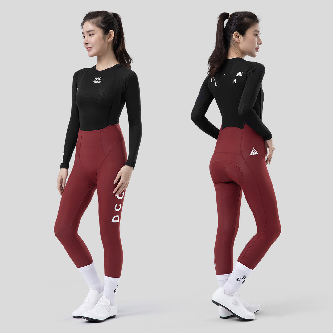 LINGYUE Winter Bib Tights for Women Black DCCW250214