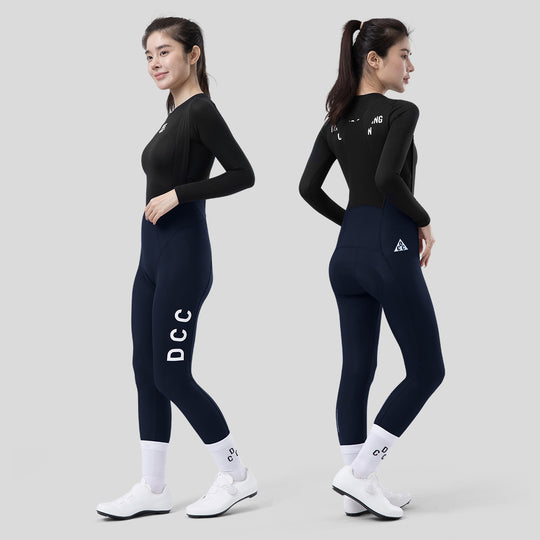 LINGYUE Winter Bib Tights for Women Black DCCW250214