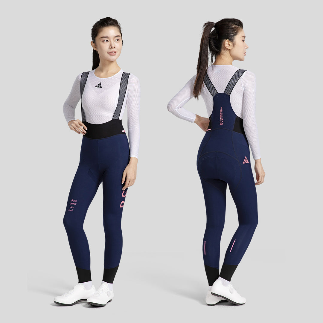QINGYUN Womens' Performance Bib Tights Black DCCW240926