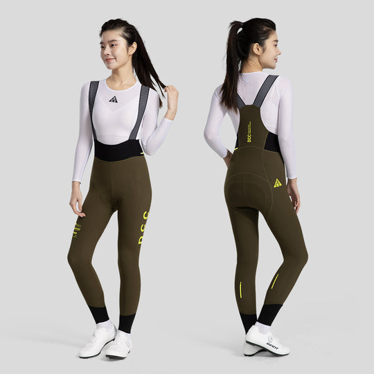 QINGYUN Womens' Performance Bib Tights Black DCCW240926