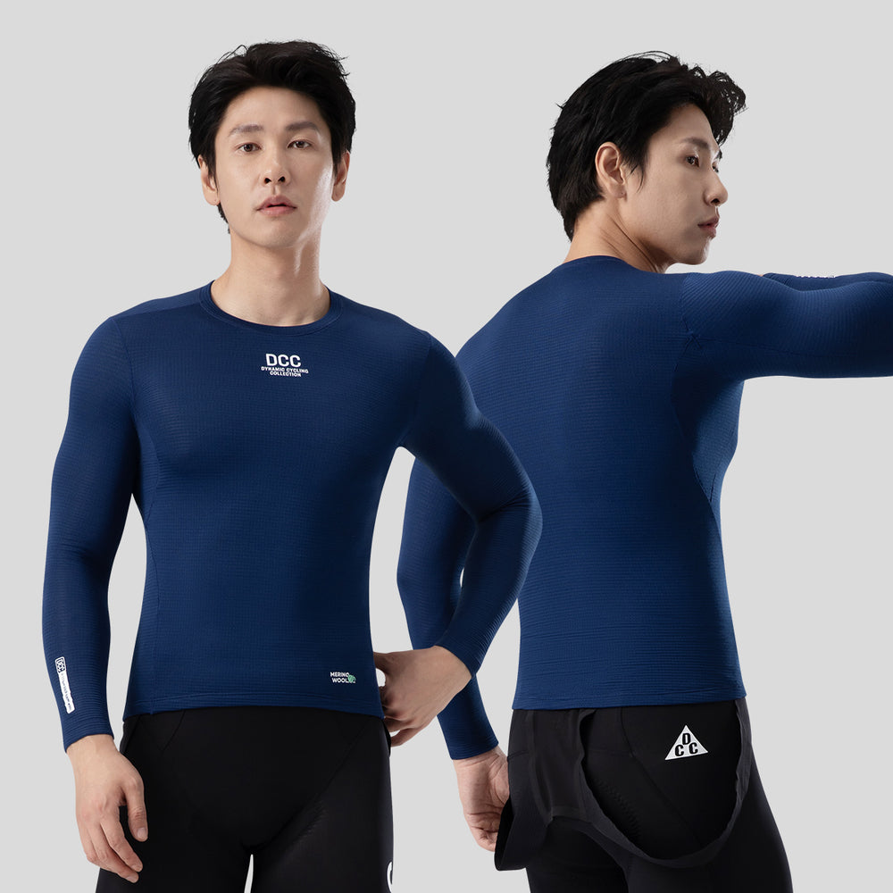 Merino Wool Thermal Base Layer LS Tee  Royal Blue simple DCCM250111