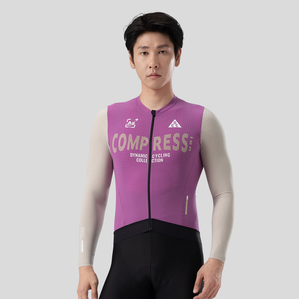 COMPRESS Men's Elite LS Jersey Bright Purple DCCM240619