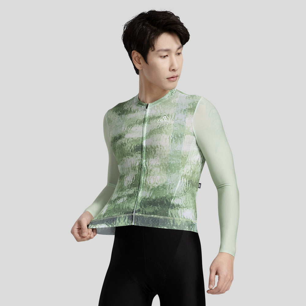 LIYUN Men's Level Pro Air Long Sleeve Jersey Light Green DCCM250109