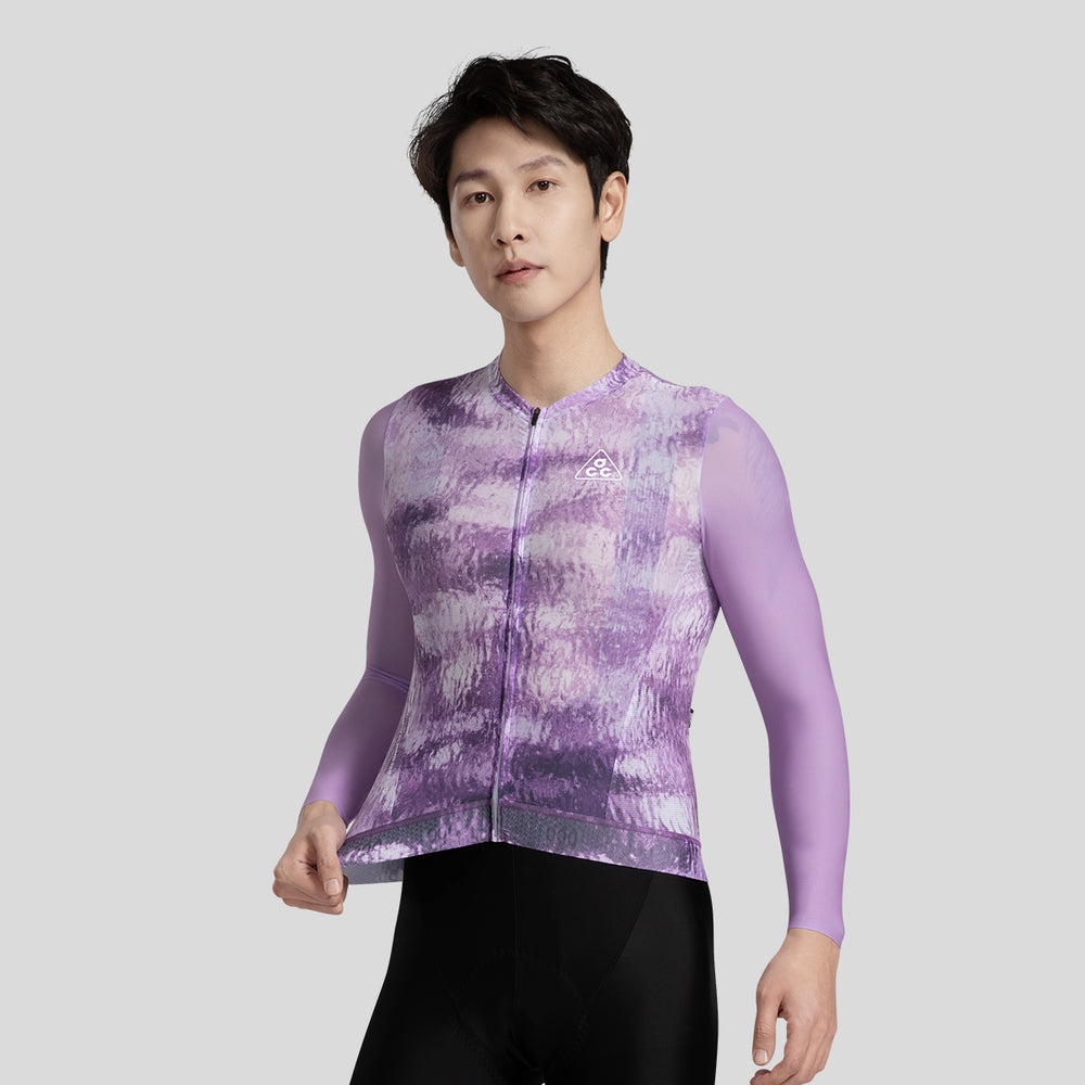 LIYUN Men's Level Pro Air Long Sleeve Jersey Purple DCCM250109