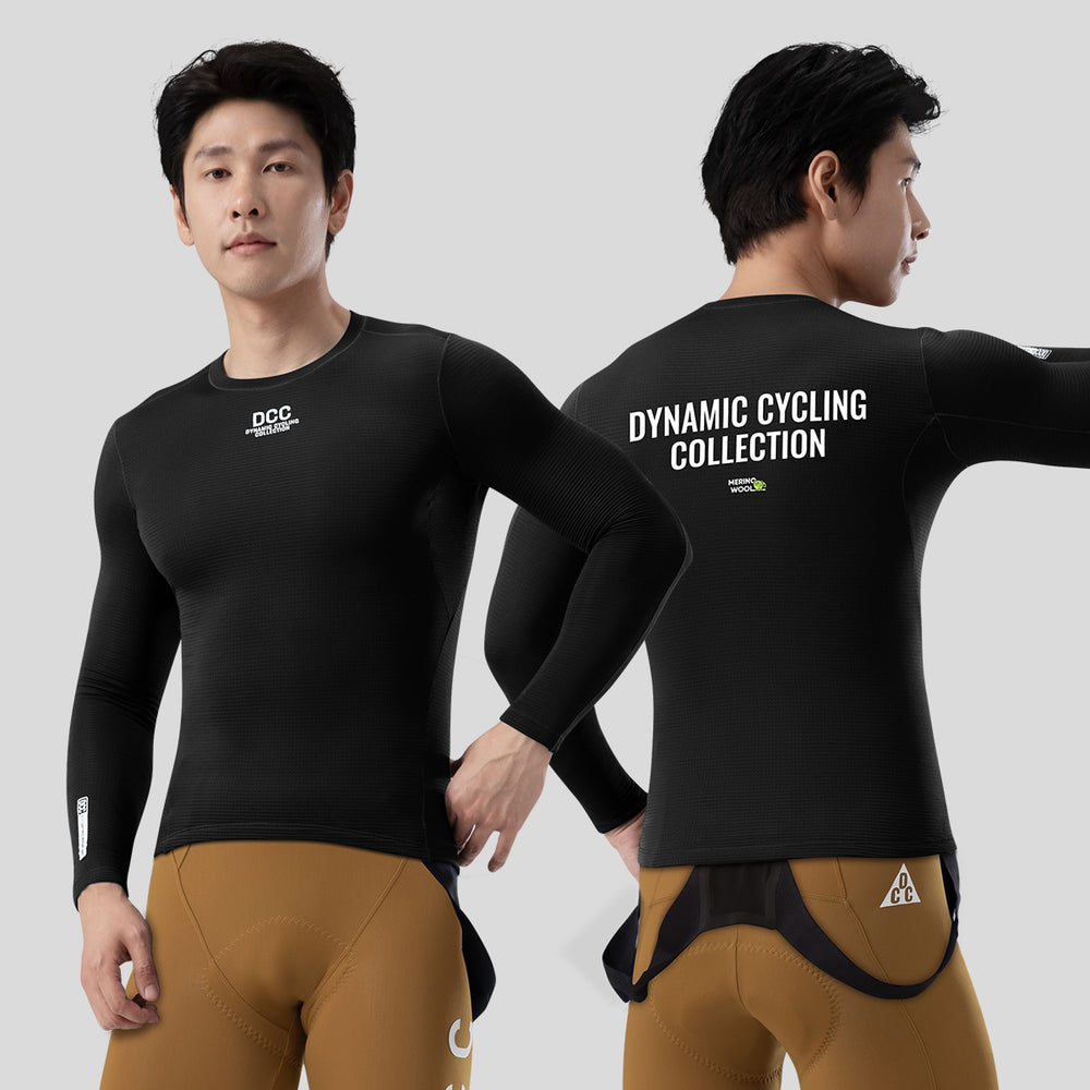Merino Wool Thermal Base Layer LS Tee  Black Complex DCCM250111