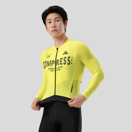 COMPRESS Men's Elite LS Jersey Black DCCM240619