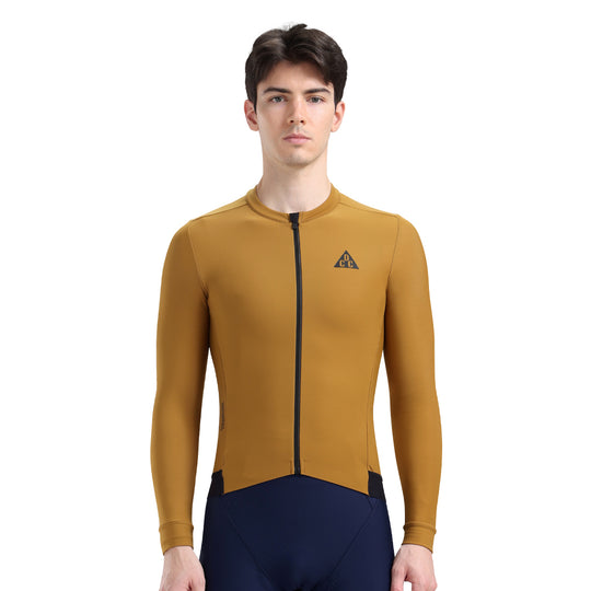 LINGYUE Men's Essential  LS Jersey Golden Brown DCCM250513