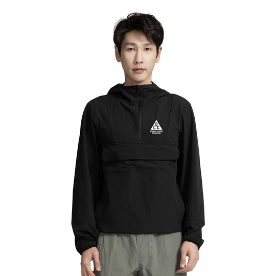 LIYING Csual Windbreaker Jacket for Men Black DCCM250115