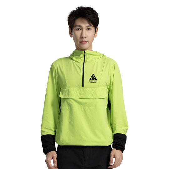 LIYING Csual Windbreaker Jacket for Men Vivid Green DCCM250115
