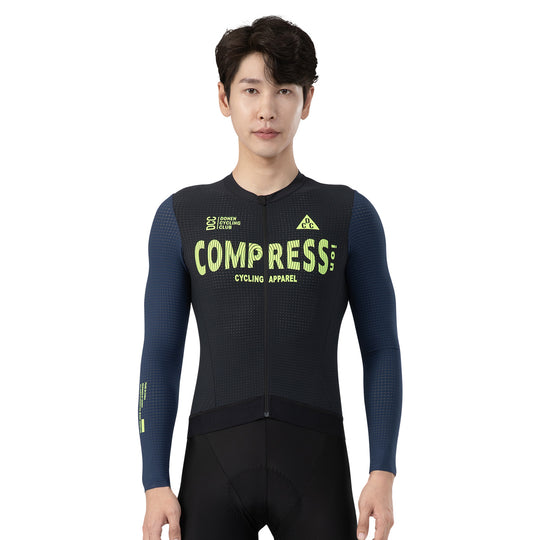 COMPRESS Men's Elite LS Jersey Dark Blue DCCM240619