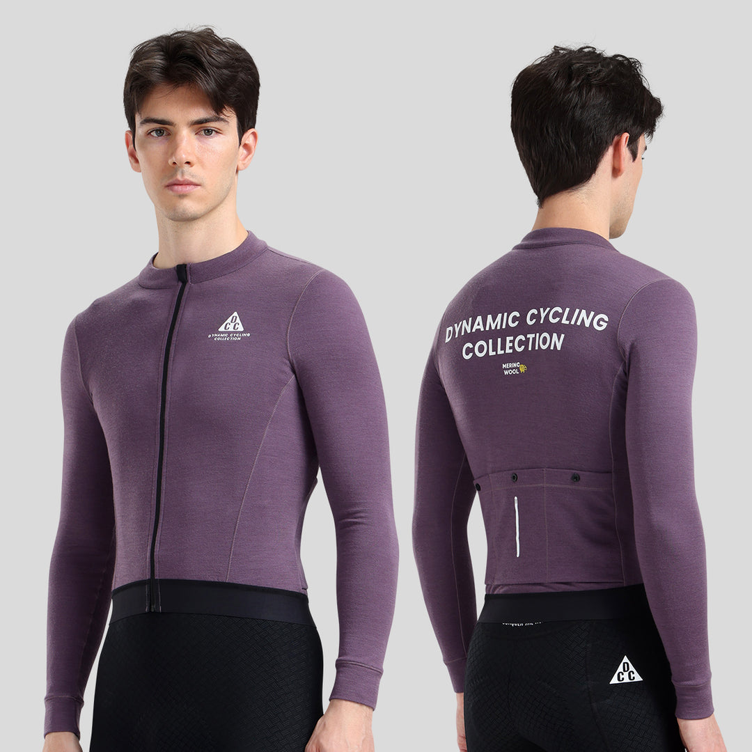 Merino Wool Men's LS Jersey DCCM250114 Purple