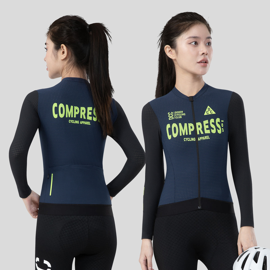 COMPRESS Women's ELITE LS Jersey Dark Blue DCCF240725