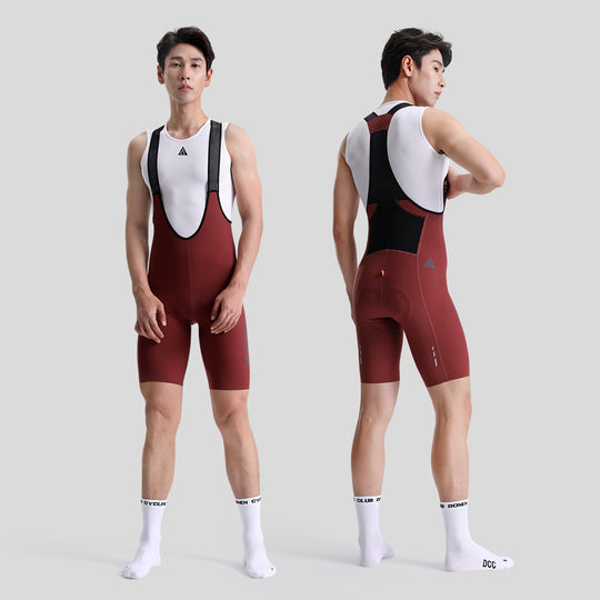 Ascend Bib Shorts Brownish Red DCCT240430