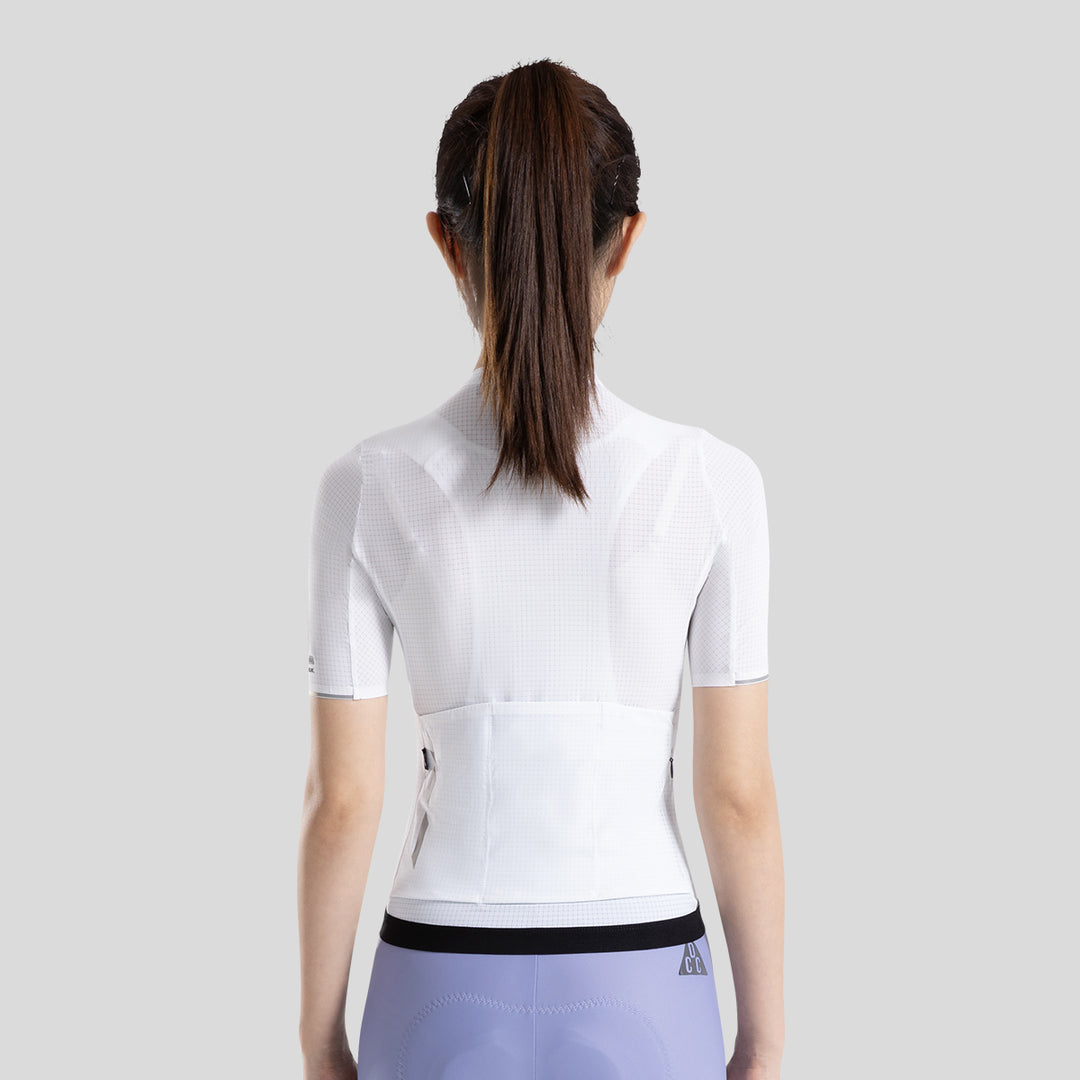 SUXUAN Short Sleeves for Women White DCCF240509