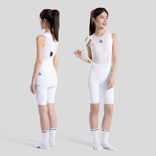 Women FIDLOCK Bib Shorts White DCCW240523