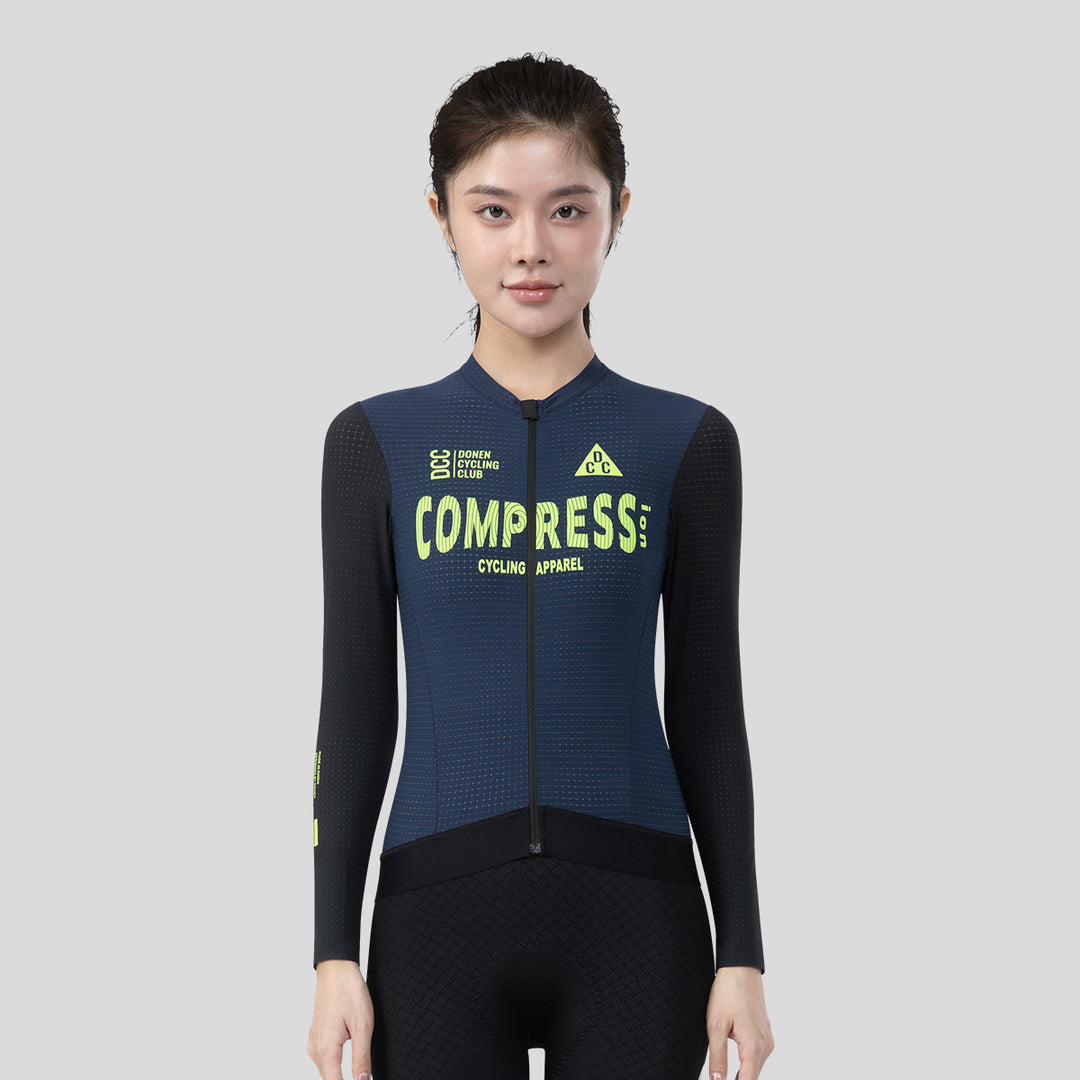 COMPRESS Women's ELITE LS Jersey Dark Blue DCCF240725