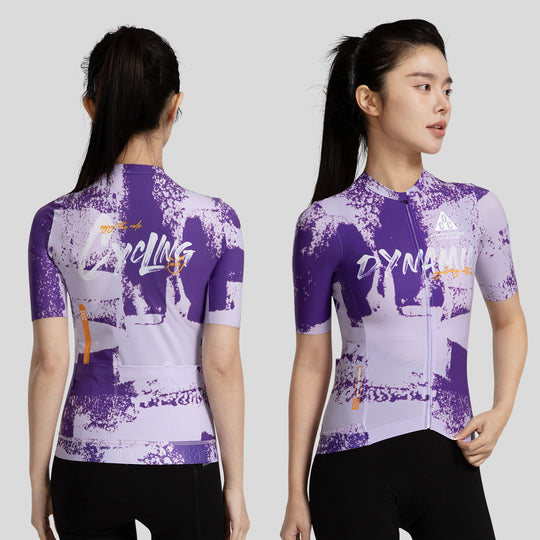 ART BRUSH Women's Level Pro Air Short Sleeve Jersey Blue DCCF250104