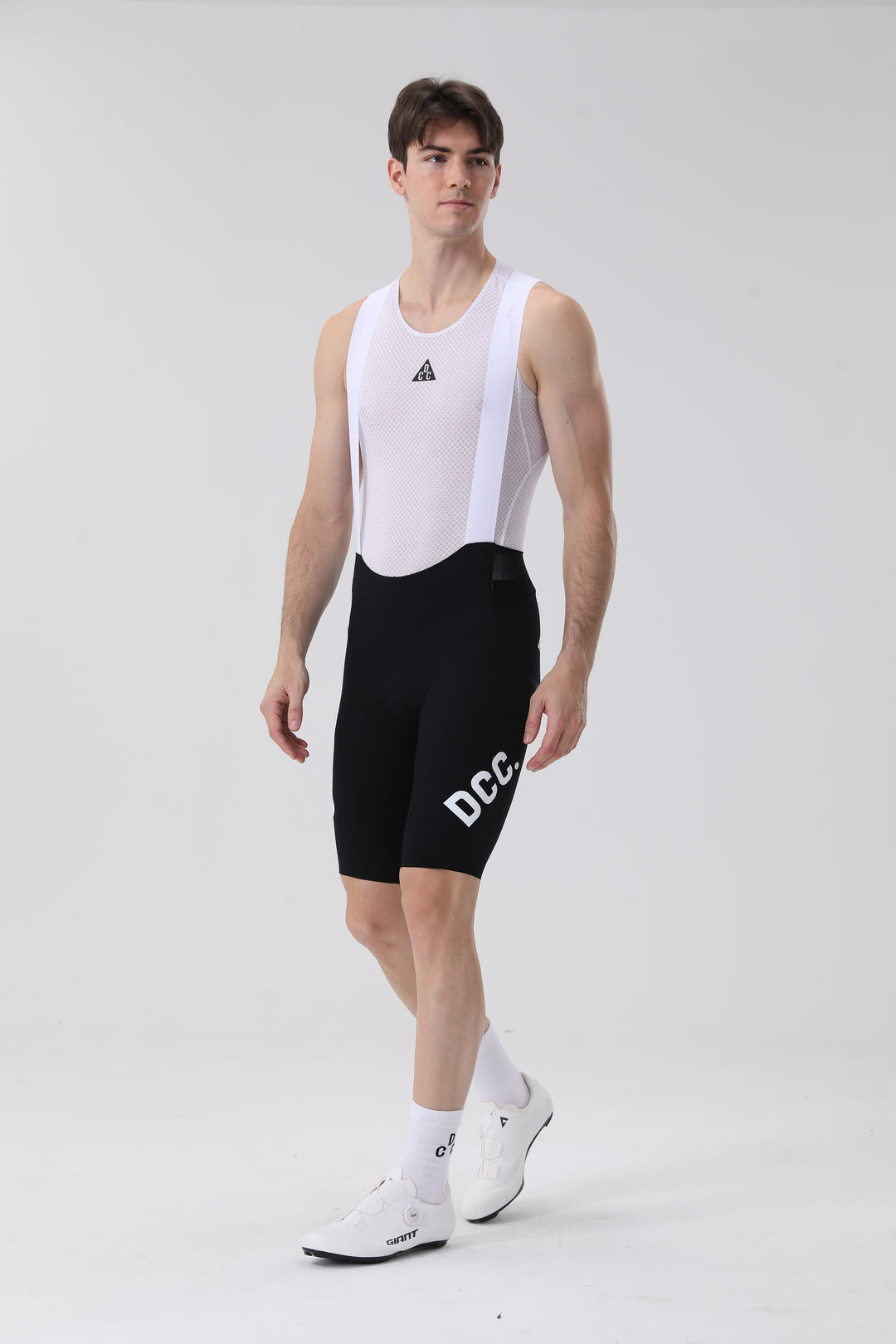 Grid jacquard Bib Shorts Black DCCT260405