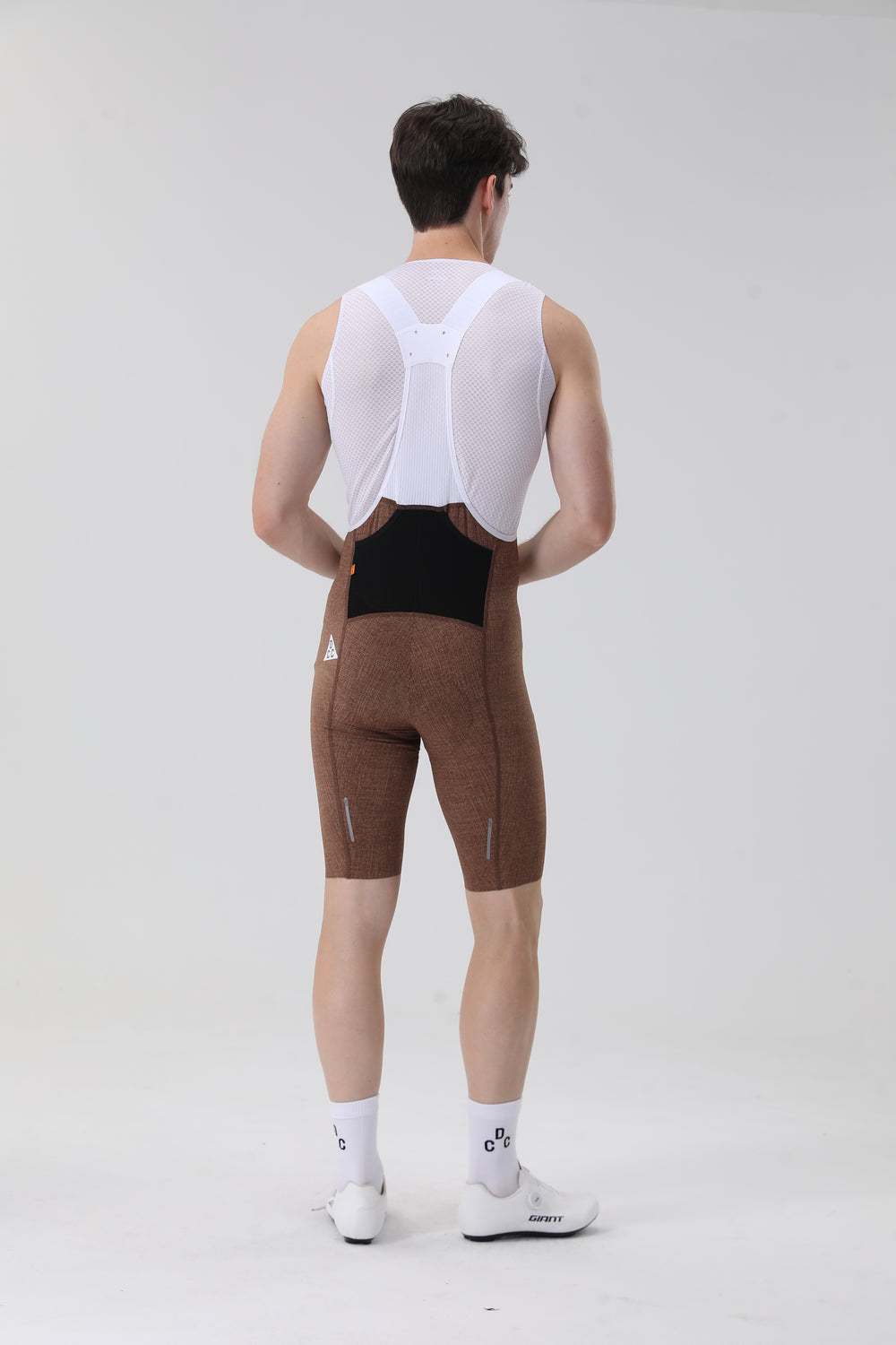 Retro Grid Bib Shorts Chocolate Brown DCCT260401