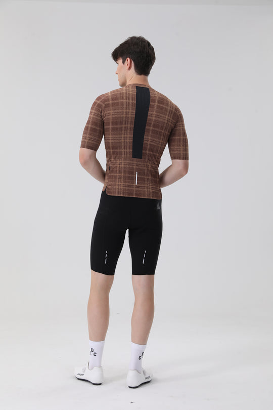 Retro Grid Up-road SS Jersey Chocolate Brown DCCM260409