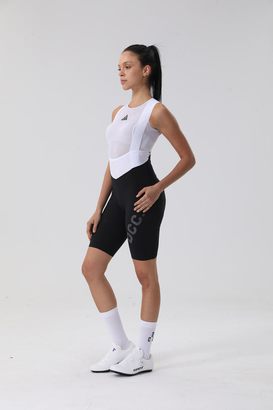 Y-pattern Jacquard Bib Shorts Black DCCW260407