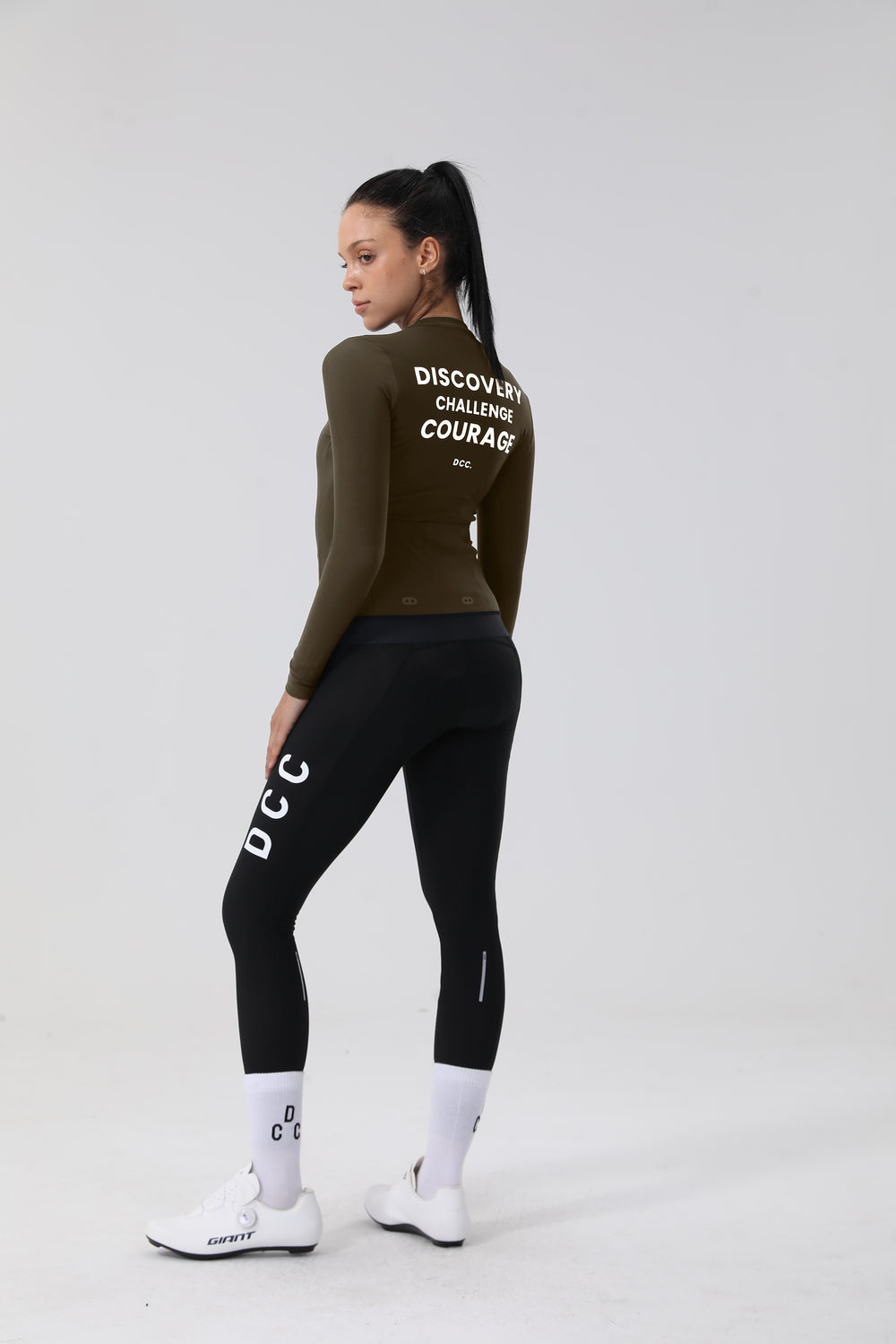 LINGYUE Women's Essential  LS Jersey Army Green DCCF250514