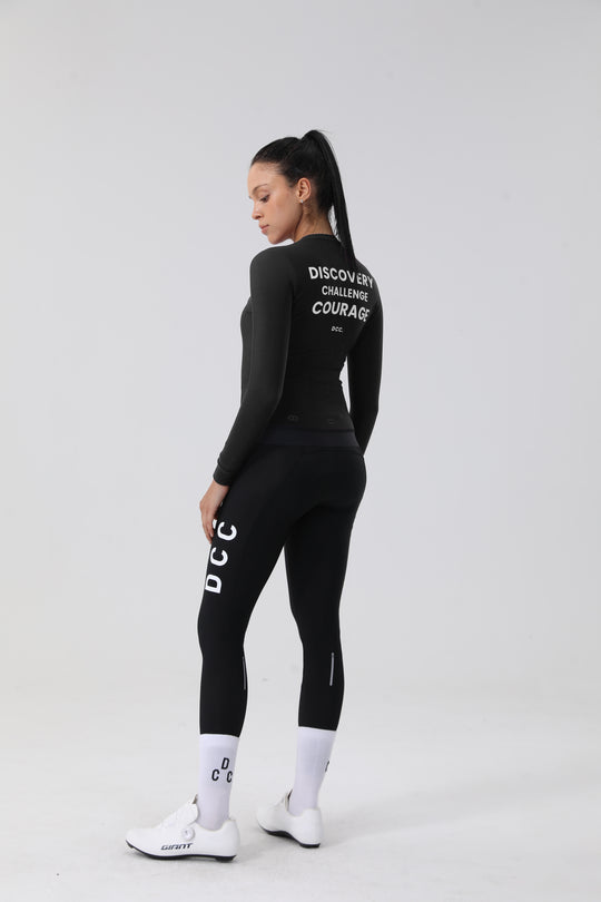 LINGYUE Women's Essential  LS Jersey Black DCCF250514