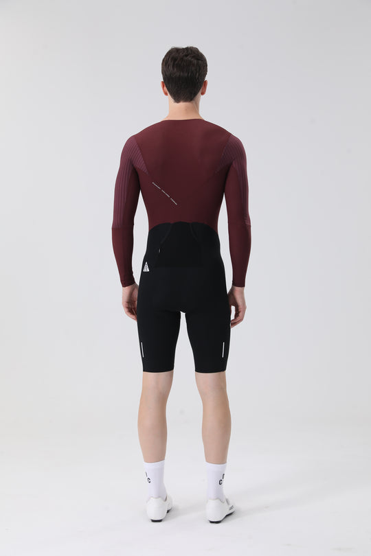 Pro LS Cycling Skinsuit Maroon DCCM250807