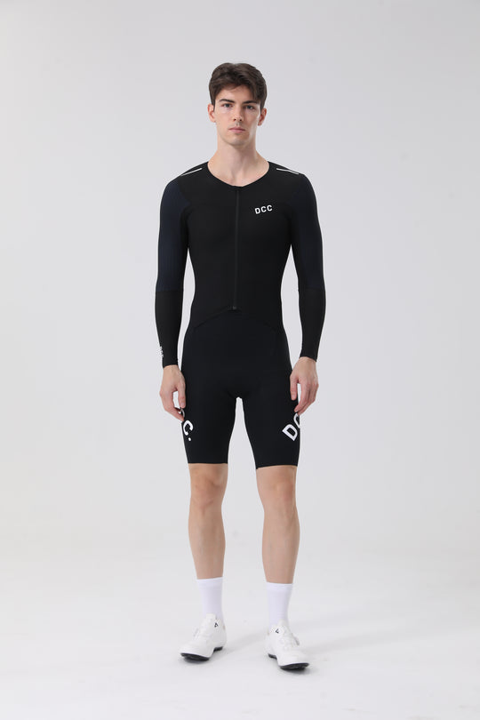 Pro LS Cycling Skinsuit Black DCCM250807