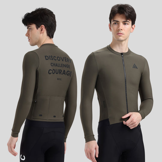 LINGYUE Men's Essential  LS Jersey Army Green DCCM250513