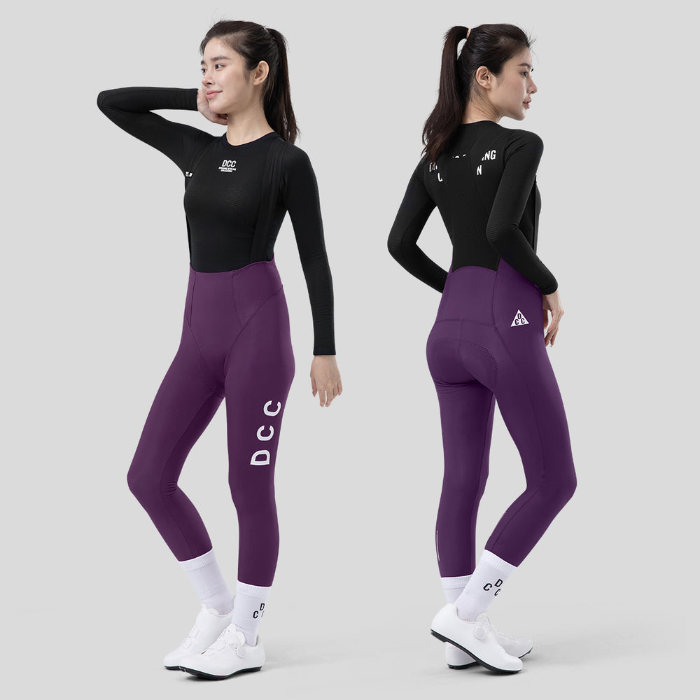 LINGYUE Winter Bib Tights for Women Violet DCCW250214