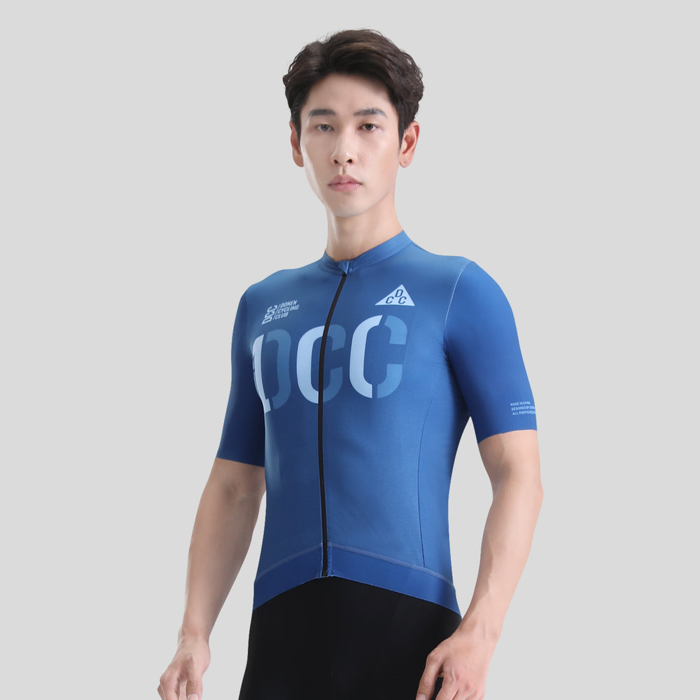 ZHIYUAN Men's Pro SS Jersey Dark Blue DCCM240413