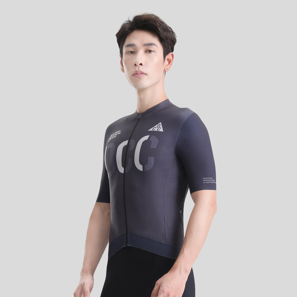 ZHIYUAN Men's Pro SS Jersey Grey DCCM240413