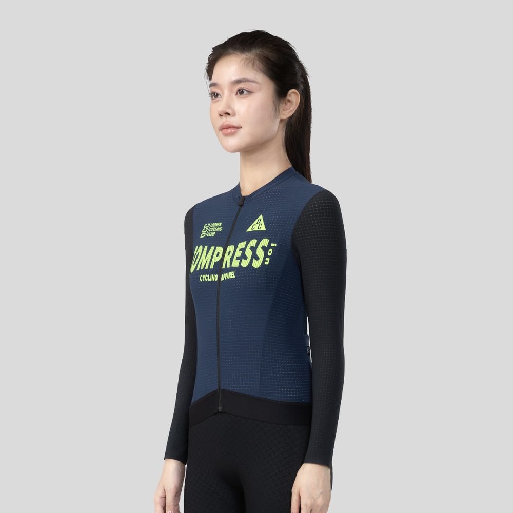 COMPRESS Women's ELITE LS Jersey Dark Blue DCCF240725