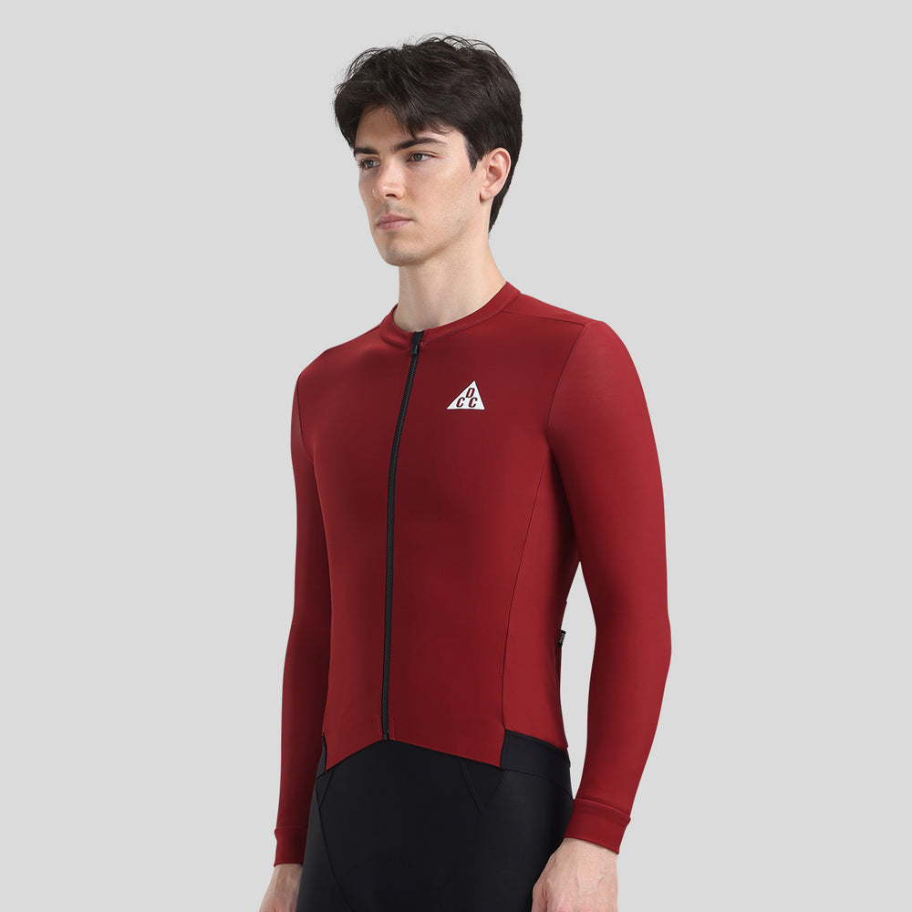 LINGYUE Men's Essential  LS Jersey Wine Red DCCM250513