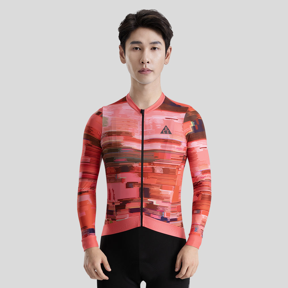SAIGE Men's Level Pro AIR LS Jersey Red DCCM240418